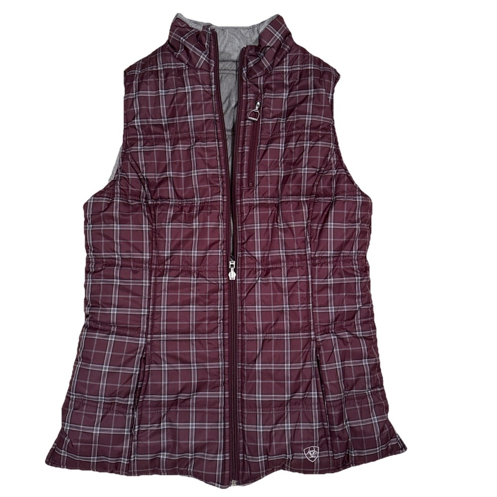 Ariat Galway Equestrian Reversible‎ Puffer Quilted Vest Women's Size Small
